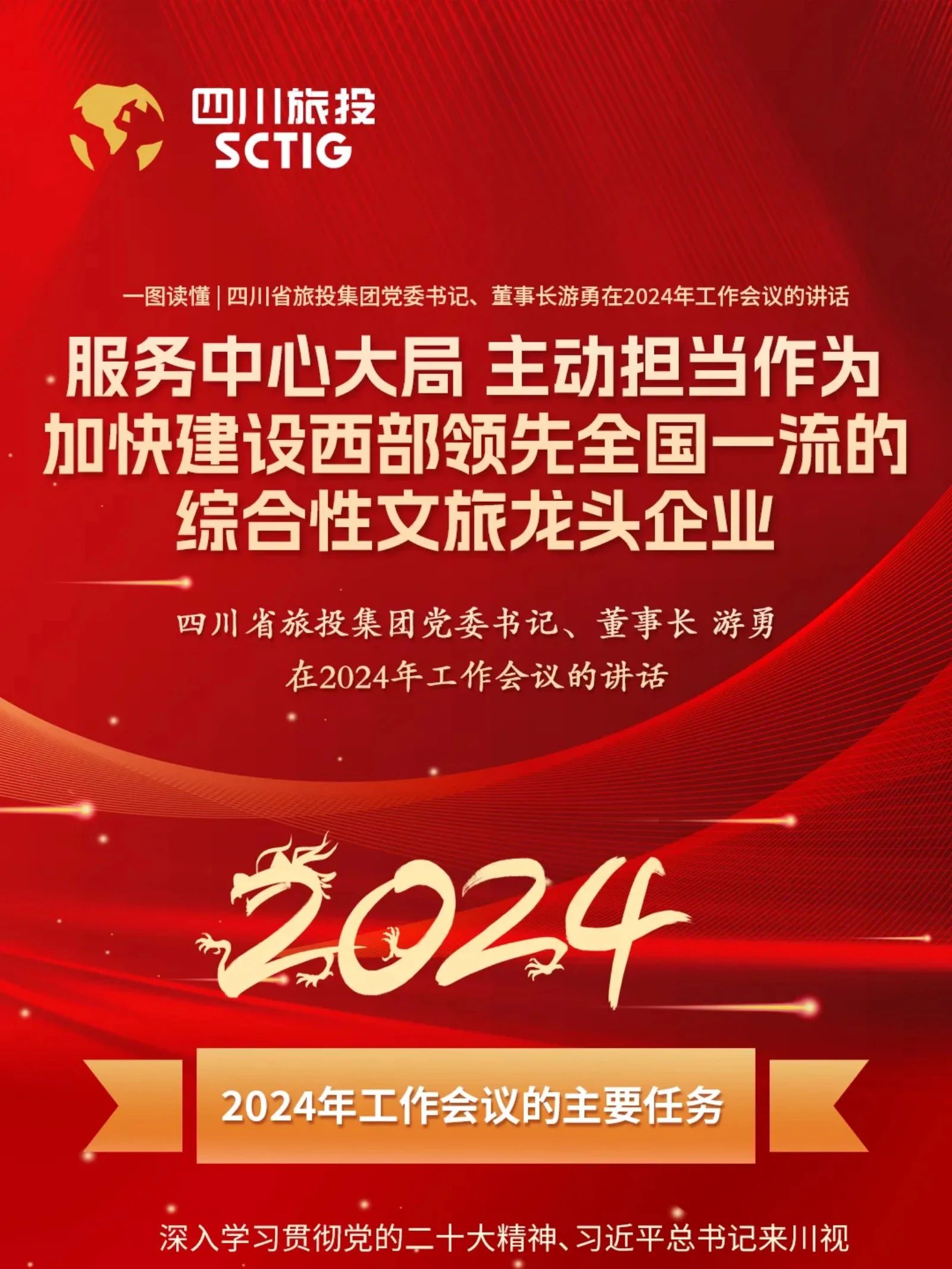 四川省尊龙凯时集团党委书记、董事长游勇在2024年工作会议的讲话